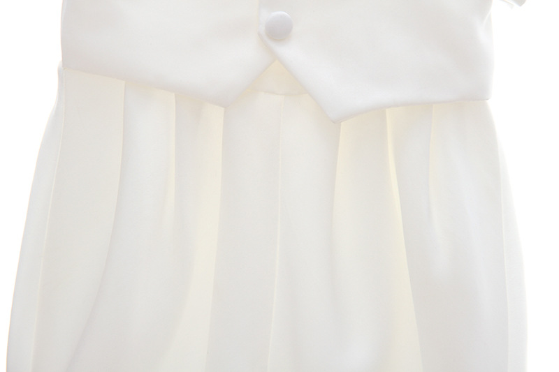 Easter Satin Split Joint Short Sleeve Fifth Pants With Hat - image 11