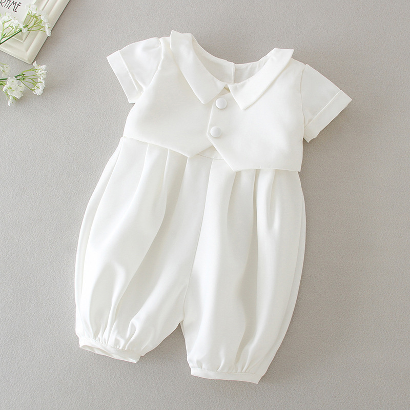Easter Satin Split Joint Short Sleeve Fifth Pants With Hat - image 5