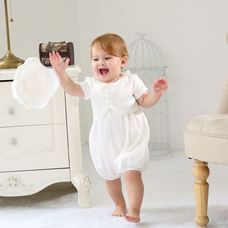 Easter Satin Split Joint Short Sleeve Fifth Pants With Hat - image 2