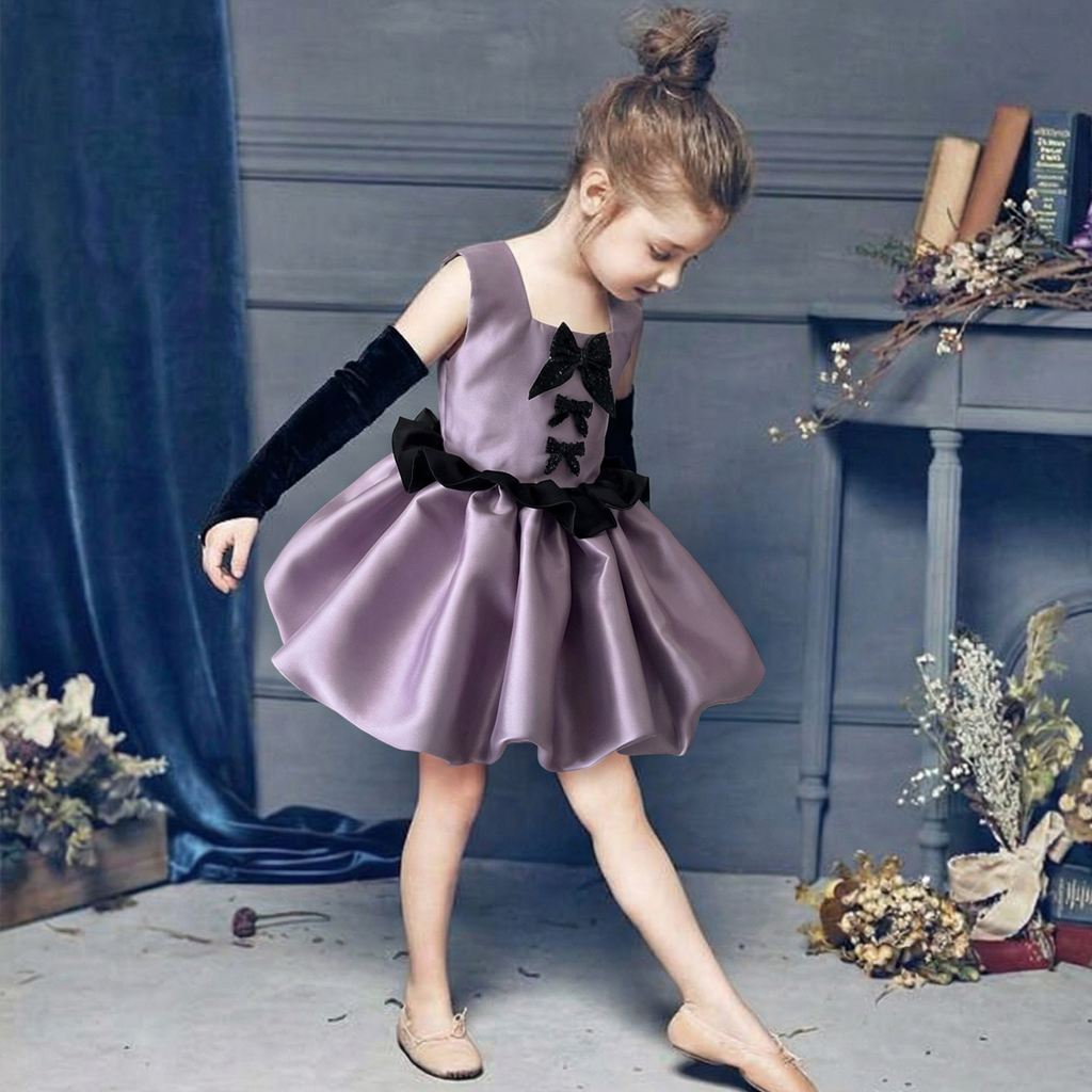 Satin Bow Butterfly Sleeveless Midi Dresses - image 4