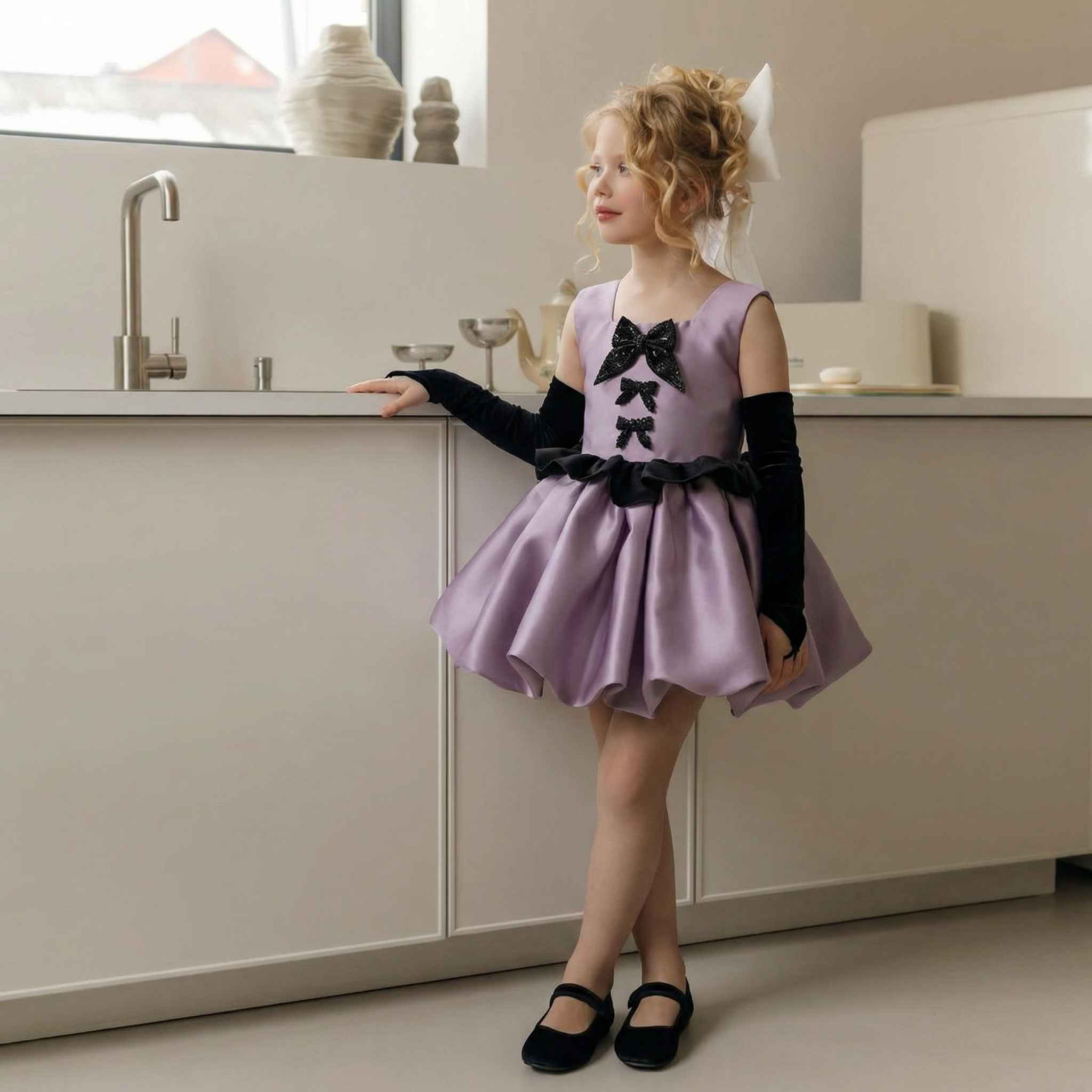 Satin Bow Butterfly Sleeveless Midi Dresses - image 6