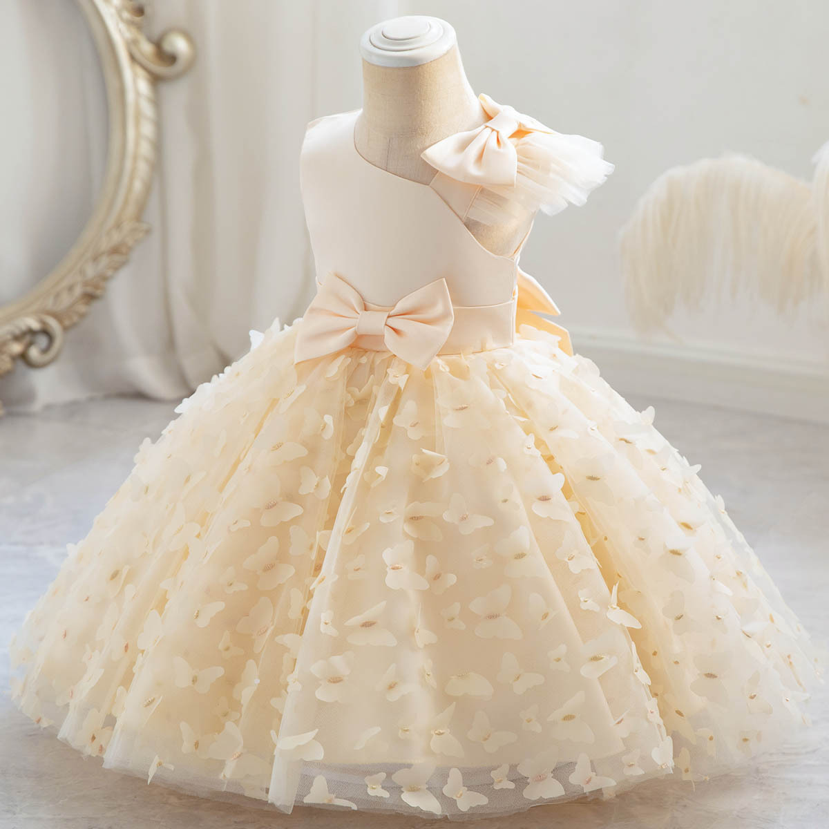 Mesh Bow Sleeveless Midi Dresses - image 10