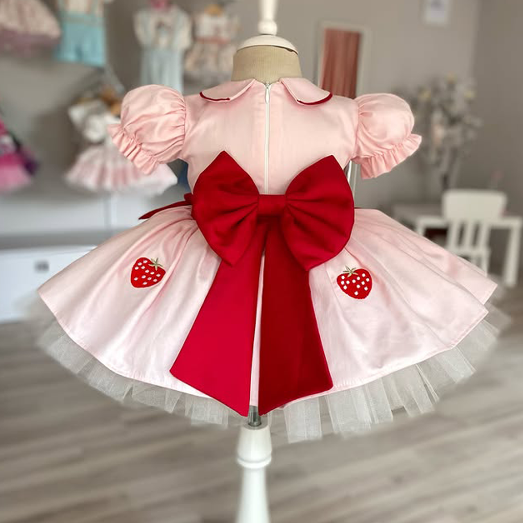 Satin Bow Short Sleeve Midi Dresses - image 9