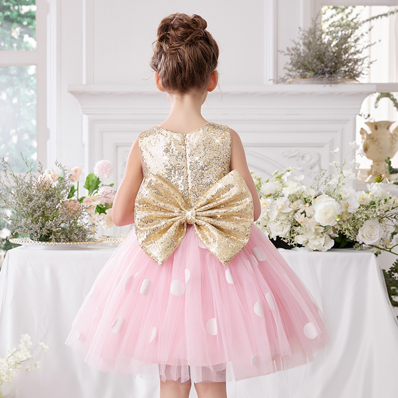 Glitter Bow Sleeveless Midi Dresses - image 2