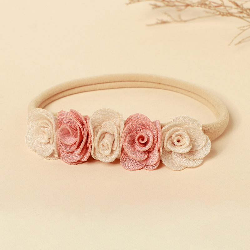 Solid Rosette Hair Accessories - Pink & White Floral - image 3