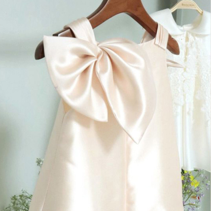 Satin Bow Flouncing Sleeveless Midi Dresses - image 7