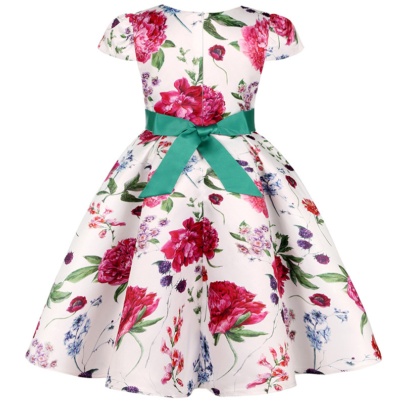 Satin Bow Short Sleeve Midi Dresses - image 2