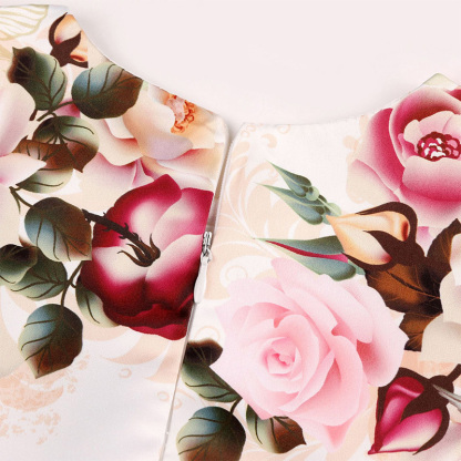 Satin Bow Short Sleeve Midi Dresses - image 19