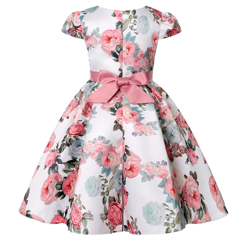 Satin Bow Short Sleeve Midi Dresses - image 21