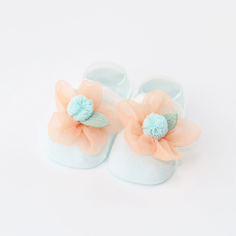 Solid Rosette Socks - Green - 6-12M - image 6