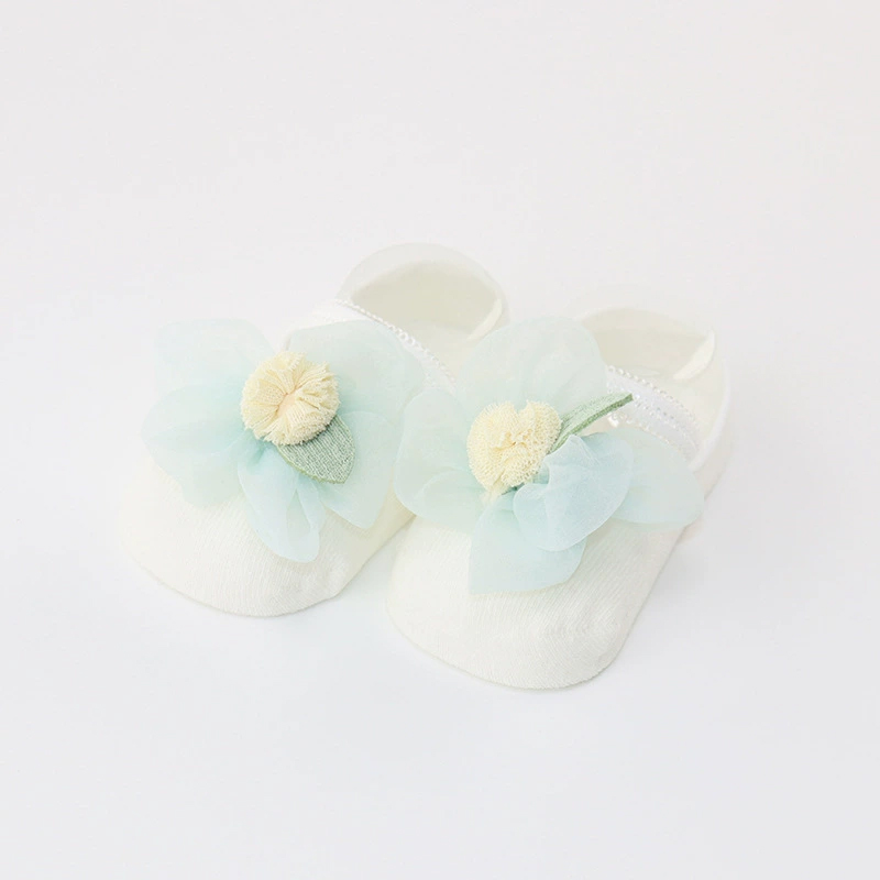 Solid Rosette Socks - White - 6-12M - image 8