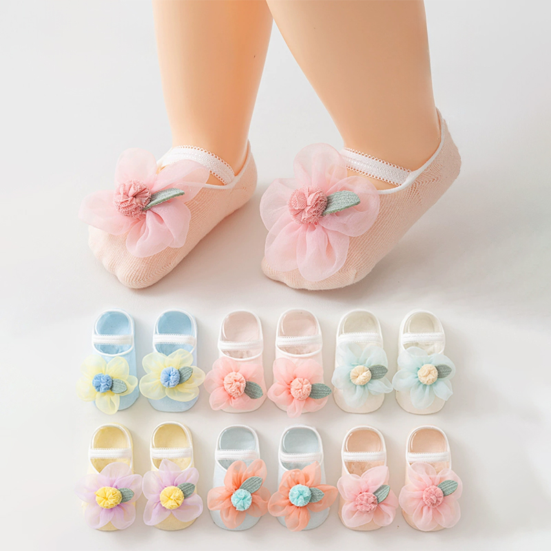 Solid Rosette Socks - image 2
