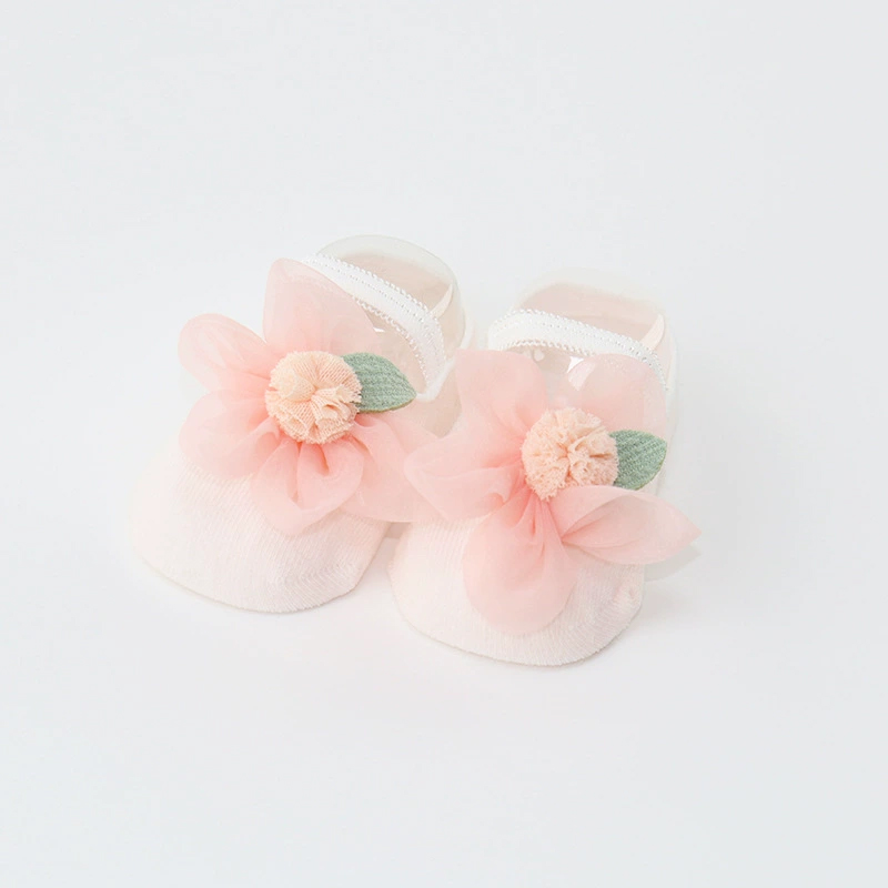 Solid Rosette Socks - Pink - 6-12M - image 7