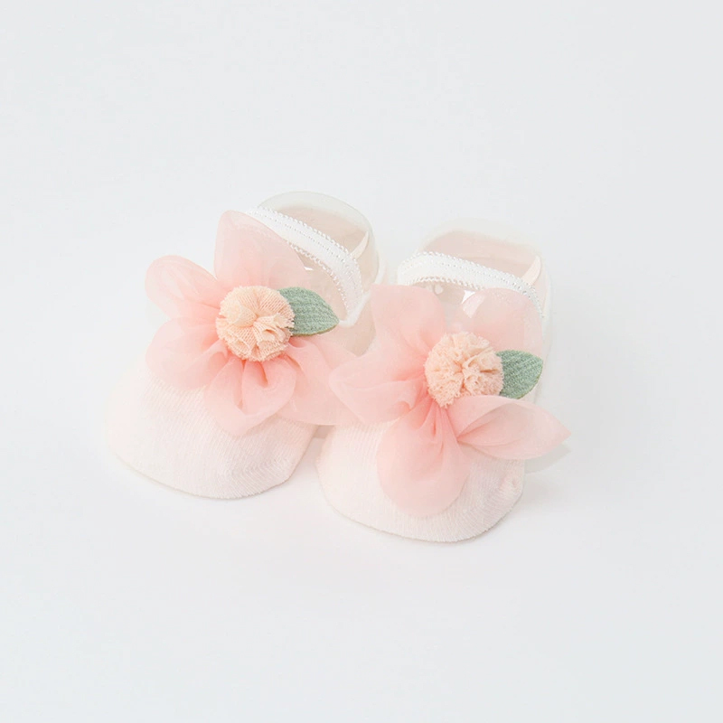 Solid Rosette Socks - Pink - 6-12M - image 7