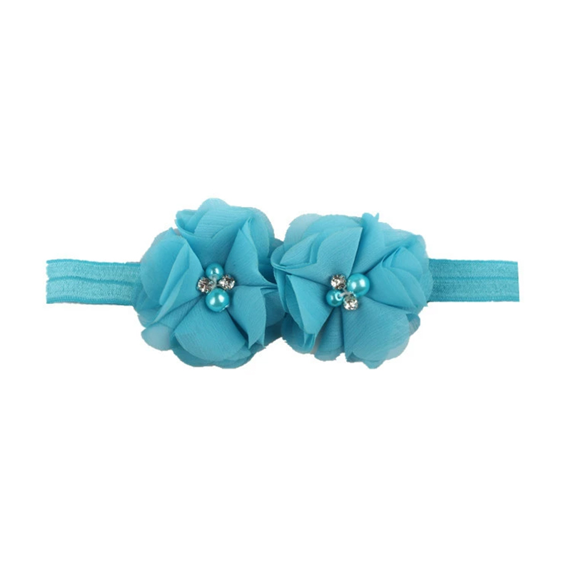 Solid With Flower Applique Hairband - Blue - 0-3Y - image 7