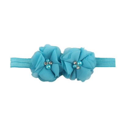Solid With Flower Applique Hairband - Blue - 0-3Y - image 7
