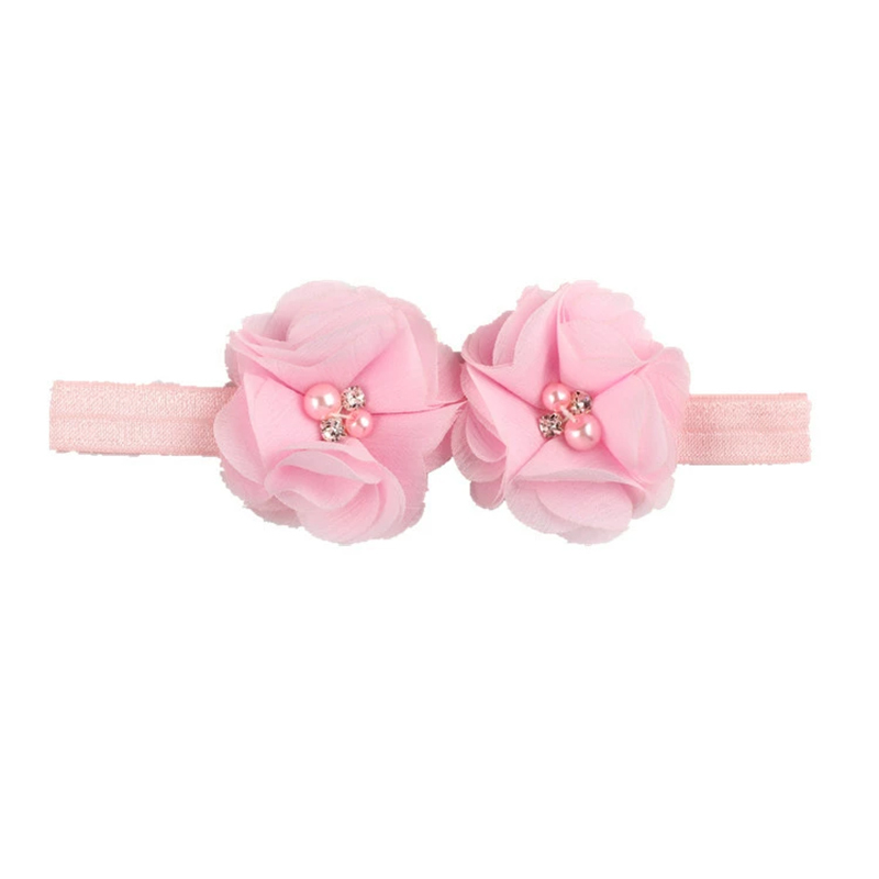 Solid With Flower Applique Hairband - Pink - 0-3Y - image 1