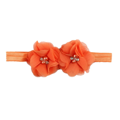 Solid With Flower Applique Hairband - Orange - 0-3Y - image 10