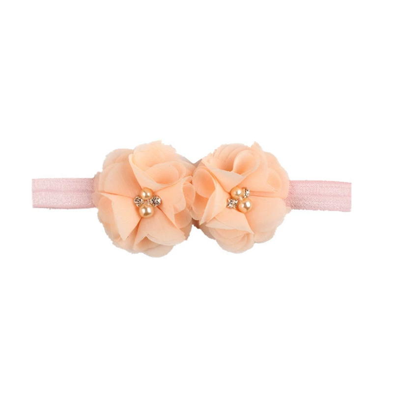 Solid With Flower Applique Hairband - Light Pink - 0-3Y - image 3