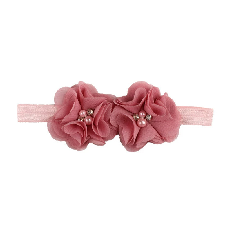 Solid With Flower Applique Hairband - Dark Pink - 0-3Y - image 15
