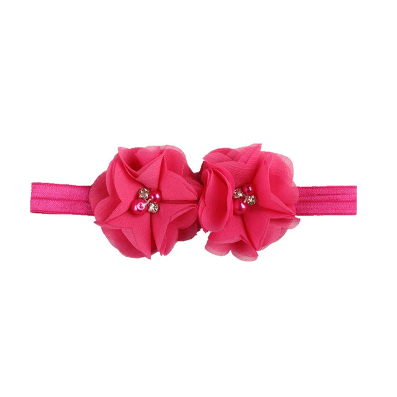 Solid With Flower Applique Hairband - Rose - 0-3Y - image 16