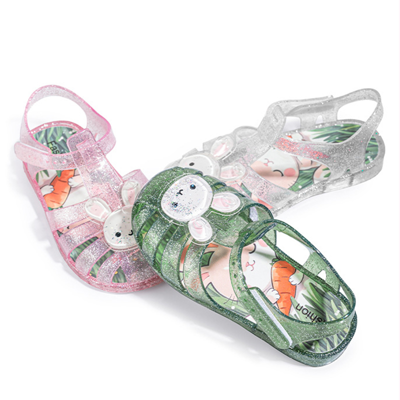 Cartoon Glitter Round Toe Sandals - image 2