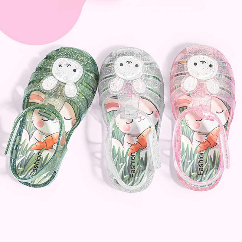 Cartoon Glitter Round Toe Sandals - image 1