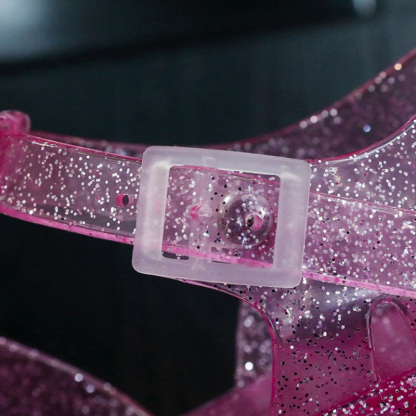 Solid Embellished Round Toe Sandals - image 10