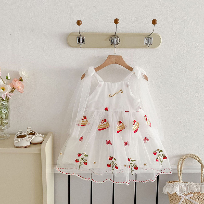  Mesh Bow Embroidery SleevelessMidi Dresses - image 8