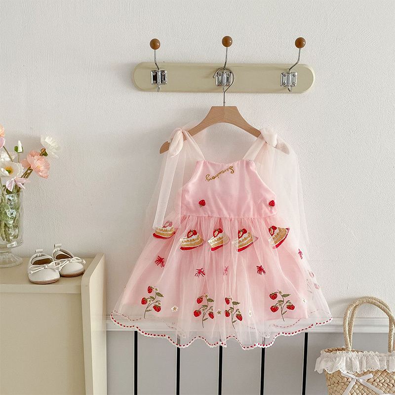  Mesh Bow Embroidery SleevelessMidi Dresses - image 4