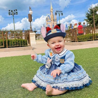 Easter Mesh Bow Long Sleeve Midi Dresses - image 6