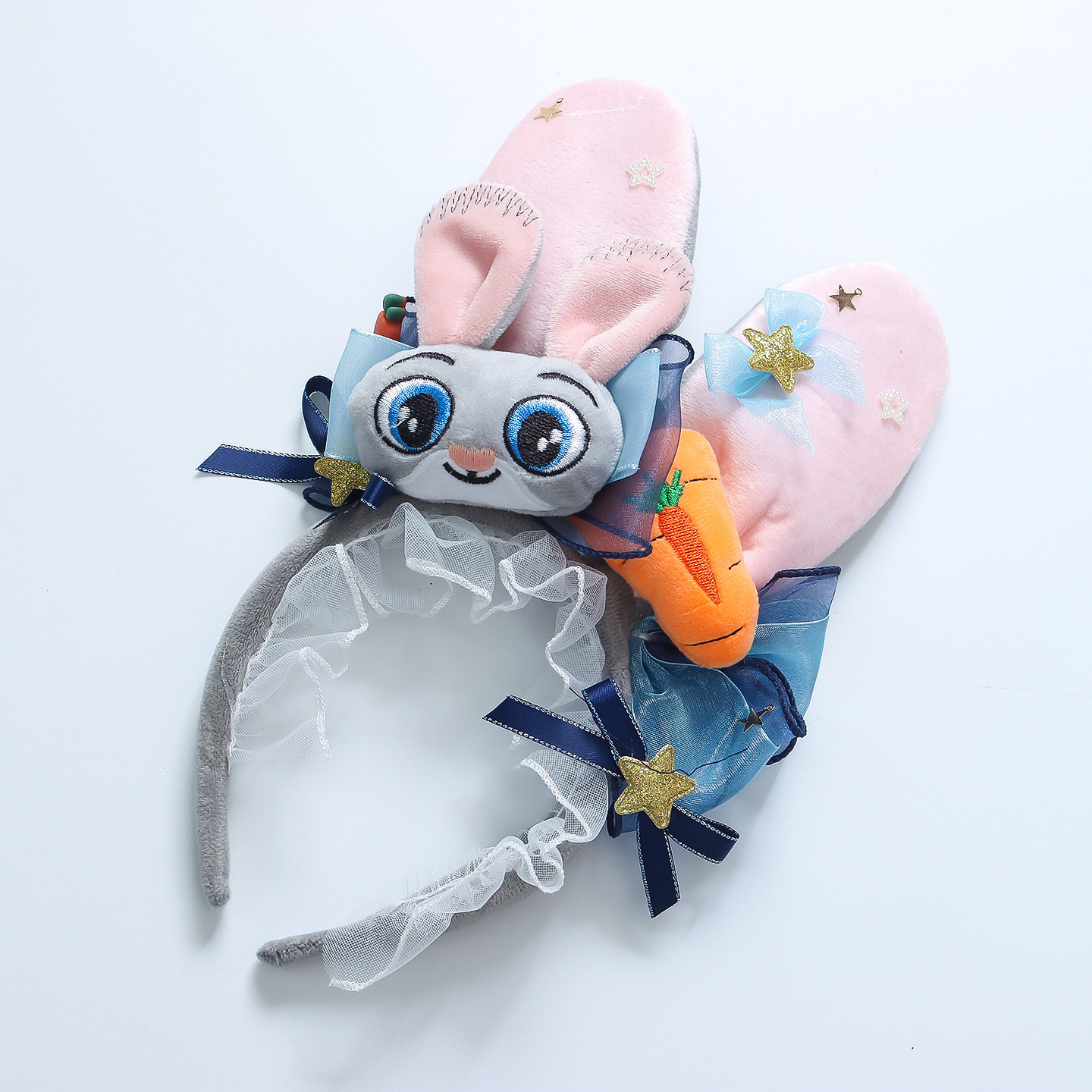 Easter Mesh Bow Long Sleeve Midi Dresses - Big Ear Rabbit Headwear - 10-11Y - image 10