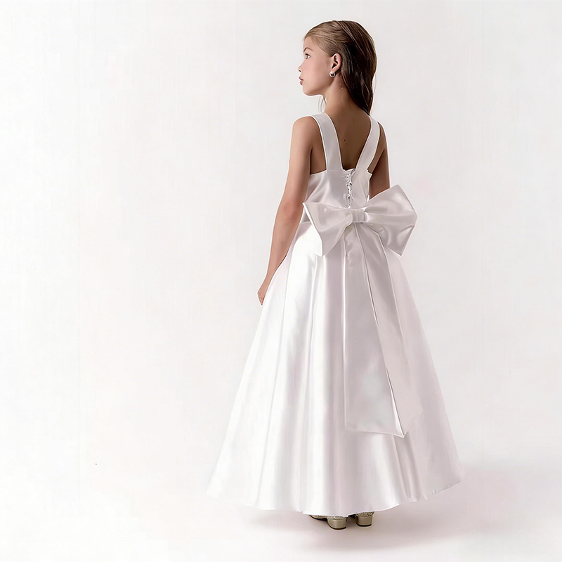 Satin Bow Sleeveless Maxi Dresses - image 5