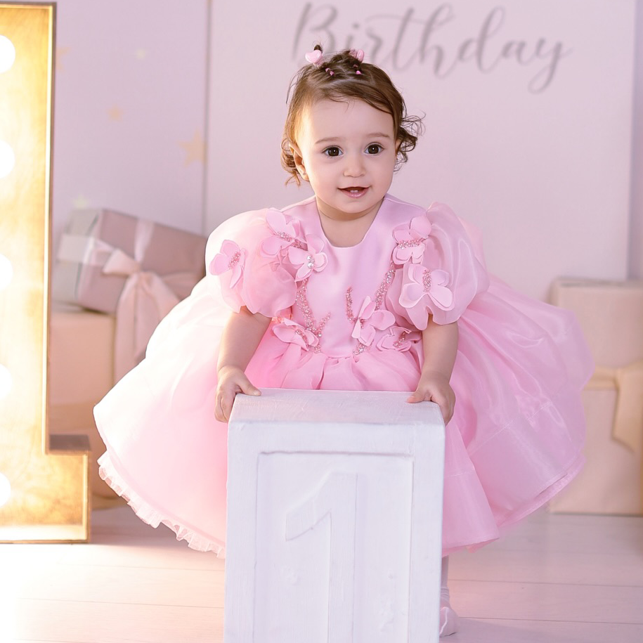 Organza Rosette Butterfly Short Sleeve Midi Dresses - image 2