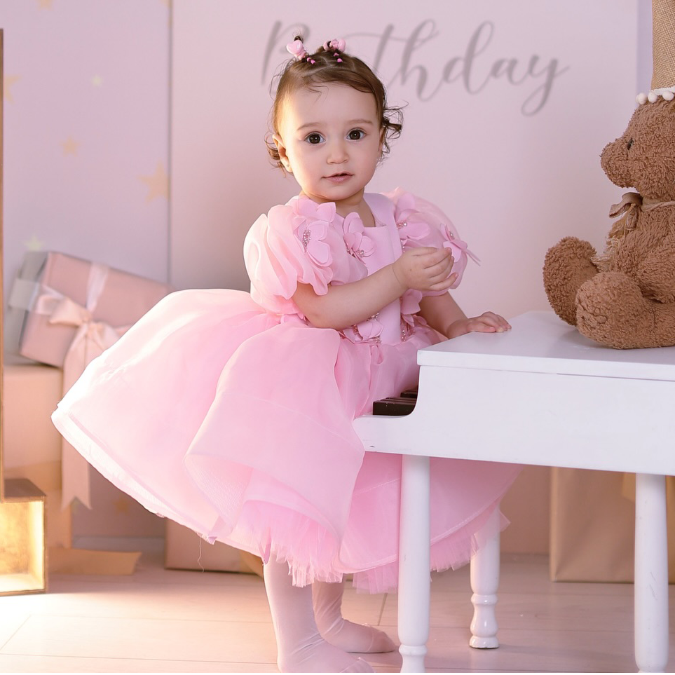 Organza Rosette Butterfly Short Sleeve Midi Dresses - image 3