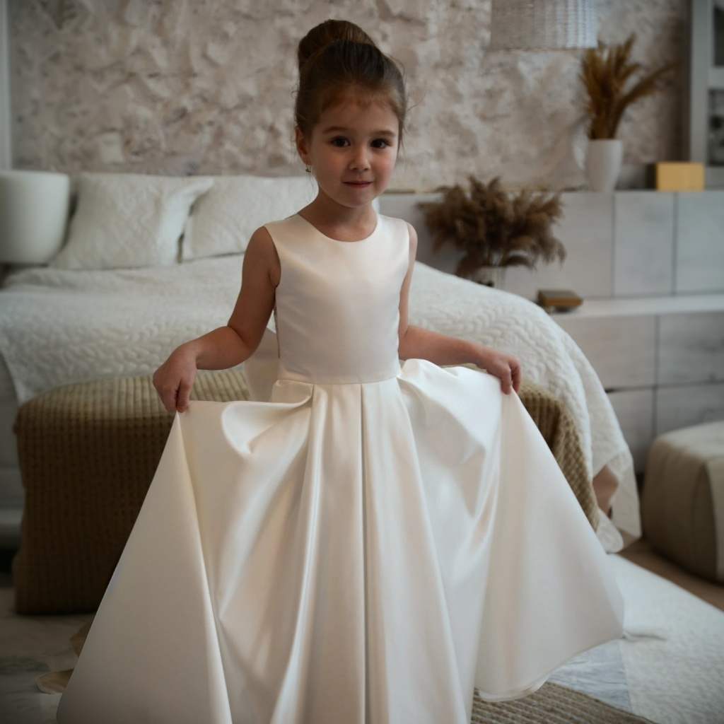 Satin Lace Bow Sleeveless Maxi Dresses - image 5