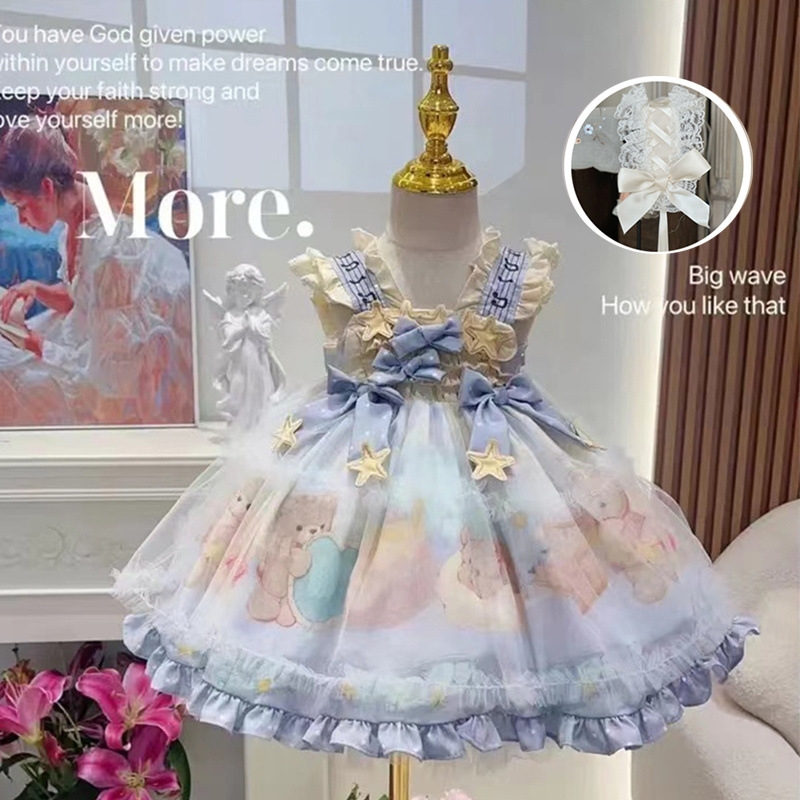 Easter Chemical Fiber Blend Bow Sleeveless Midi Dresses - image 2