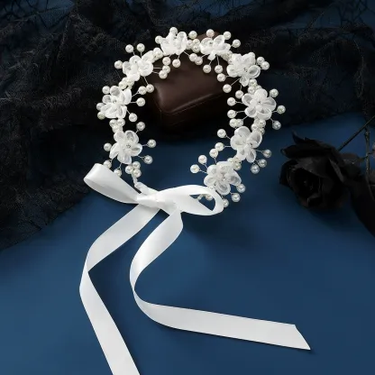 Solid With Pearls Hairband - image 2