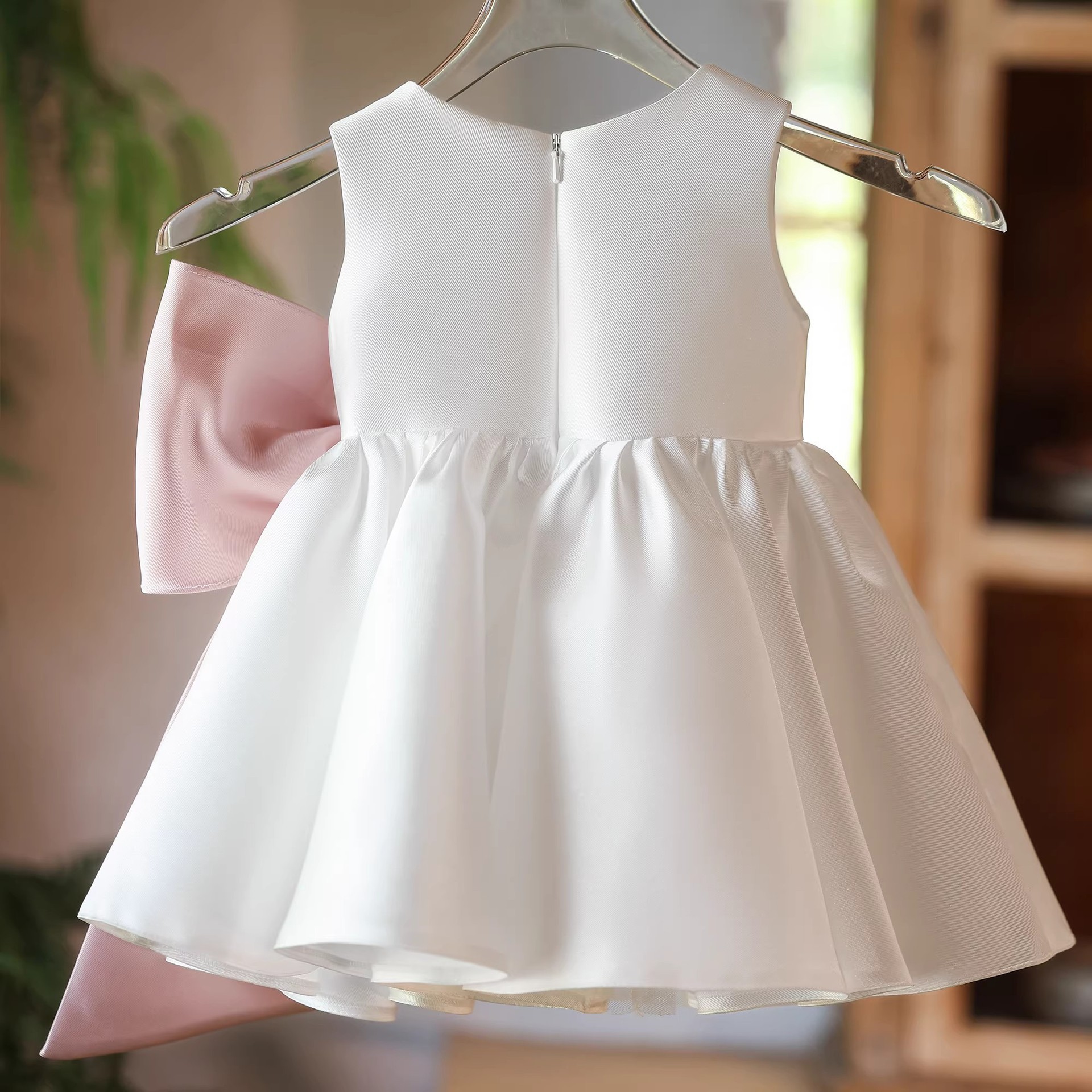 Satin Bow Sleeveless Midi Dresses - image 2