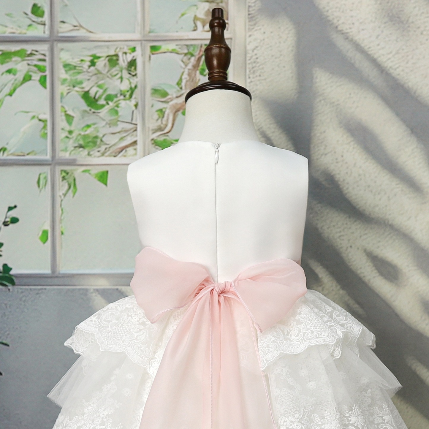 Lace Tiered Lace Edge Sleeveless Mid-long Dresses - image 6