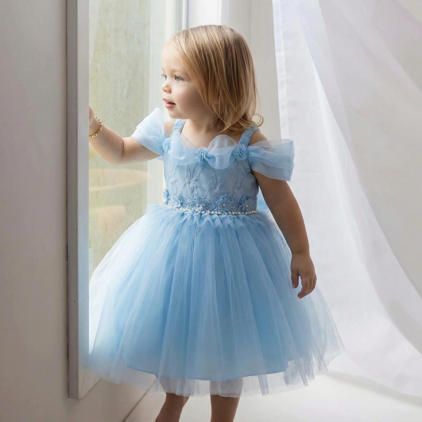 Easter Mesh Rosette Sleeveless Midi Dresses - image 7