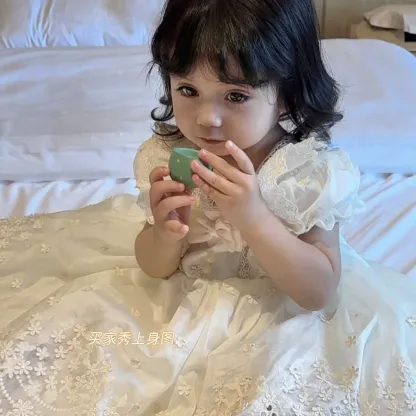 Chemical Fiber Blend Lace Edge Sleeveless Midi Dresses - image 8