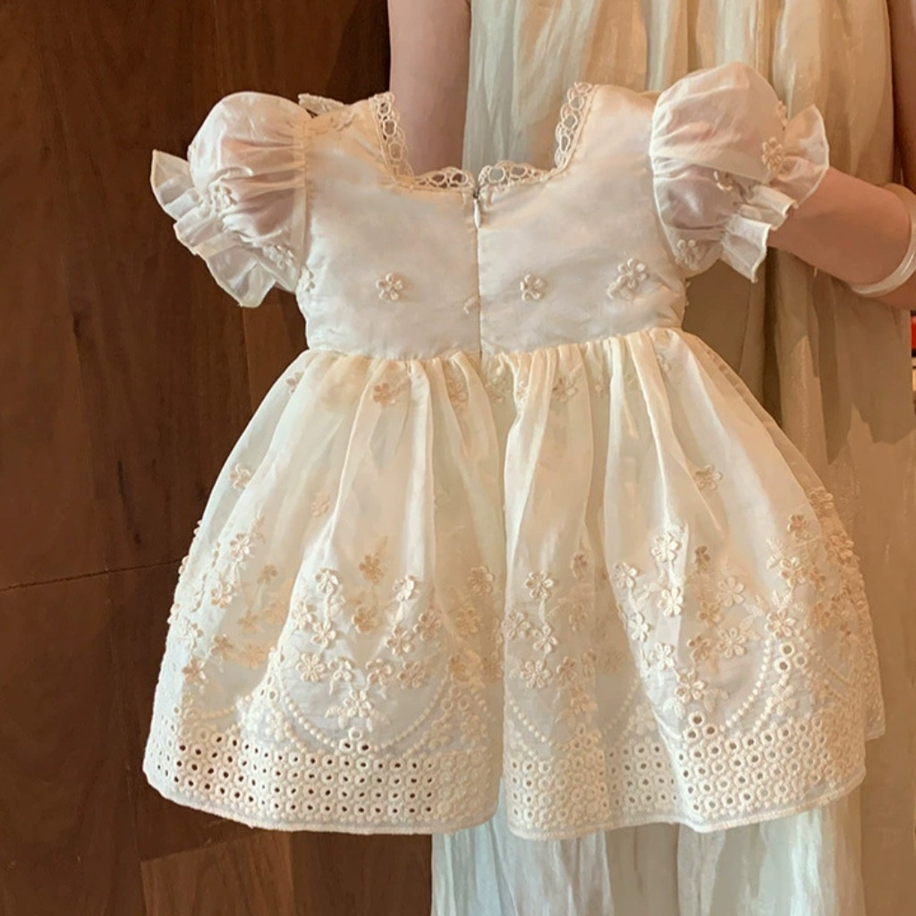 Chemical Fiber Blend Lace Edge Sleeveless Midi Dresses - image 6