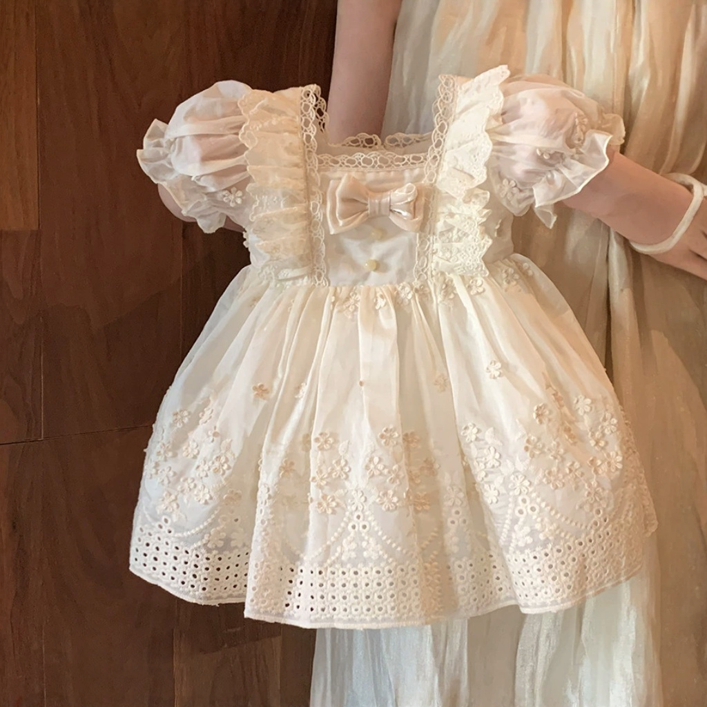 Chemical Fiber Blend Lace Edge Sleeveless Midi Dresses - image 4