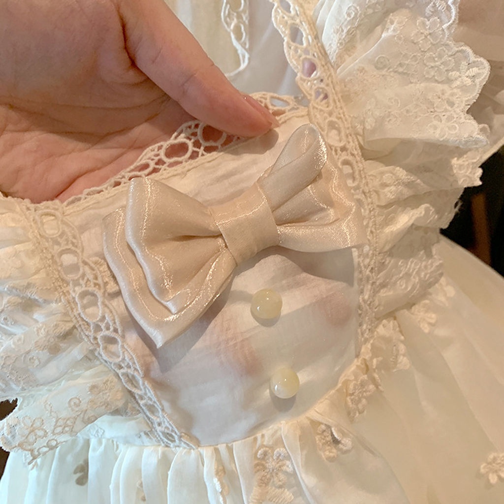 Chemical Fiber Blend Lace Edge Sleeveless Midi Dresses - image 10