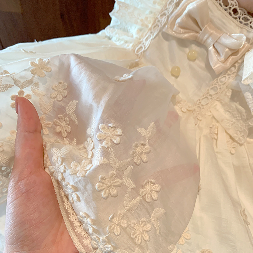 Chemical Fiber Blend Lace Edge Sleeveless Midi Dresses - image 9