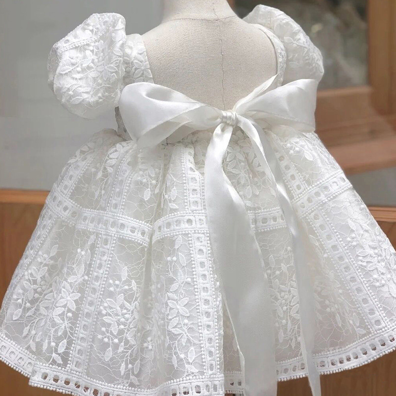 Embroidery Mesh Embroidery Short Sleeve Short Dresses - image 2