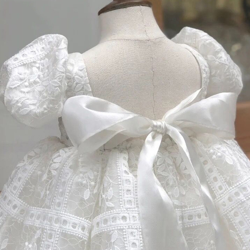 Embroidery Mesh Embroidery Short Sleeve Short Dresses - image 5