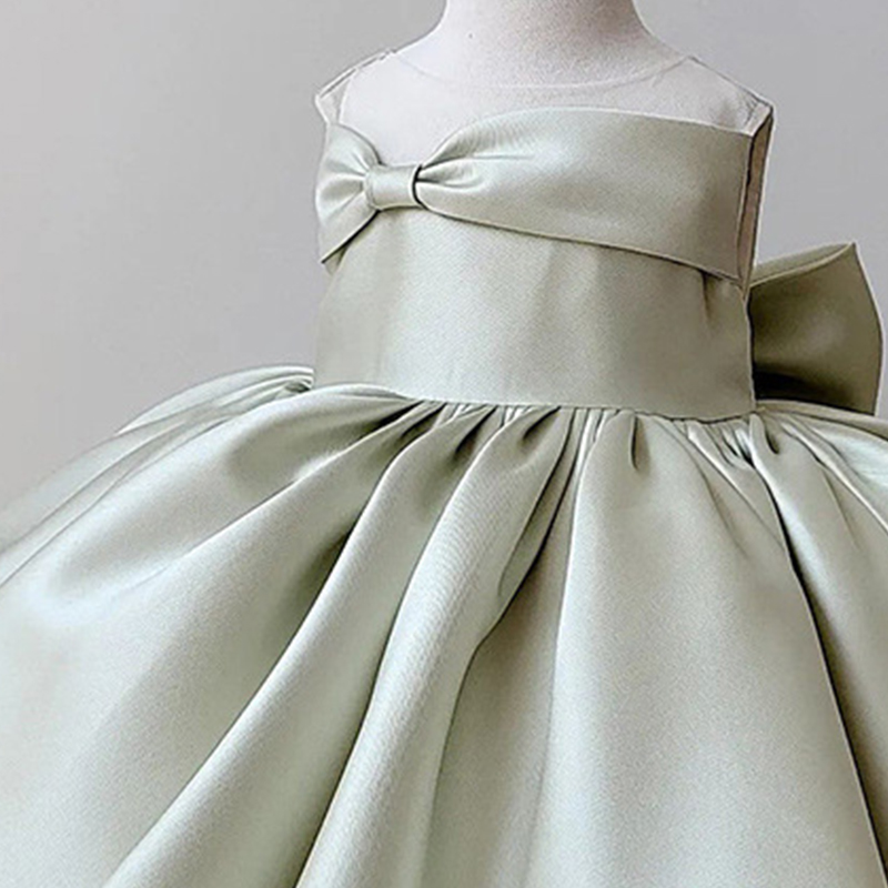 Satin Bow Sleeveless Midi Dresses - image 9