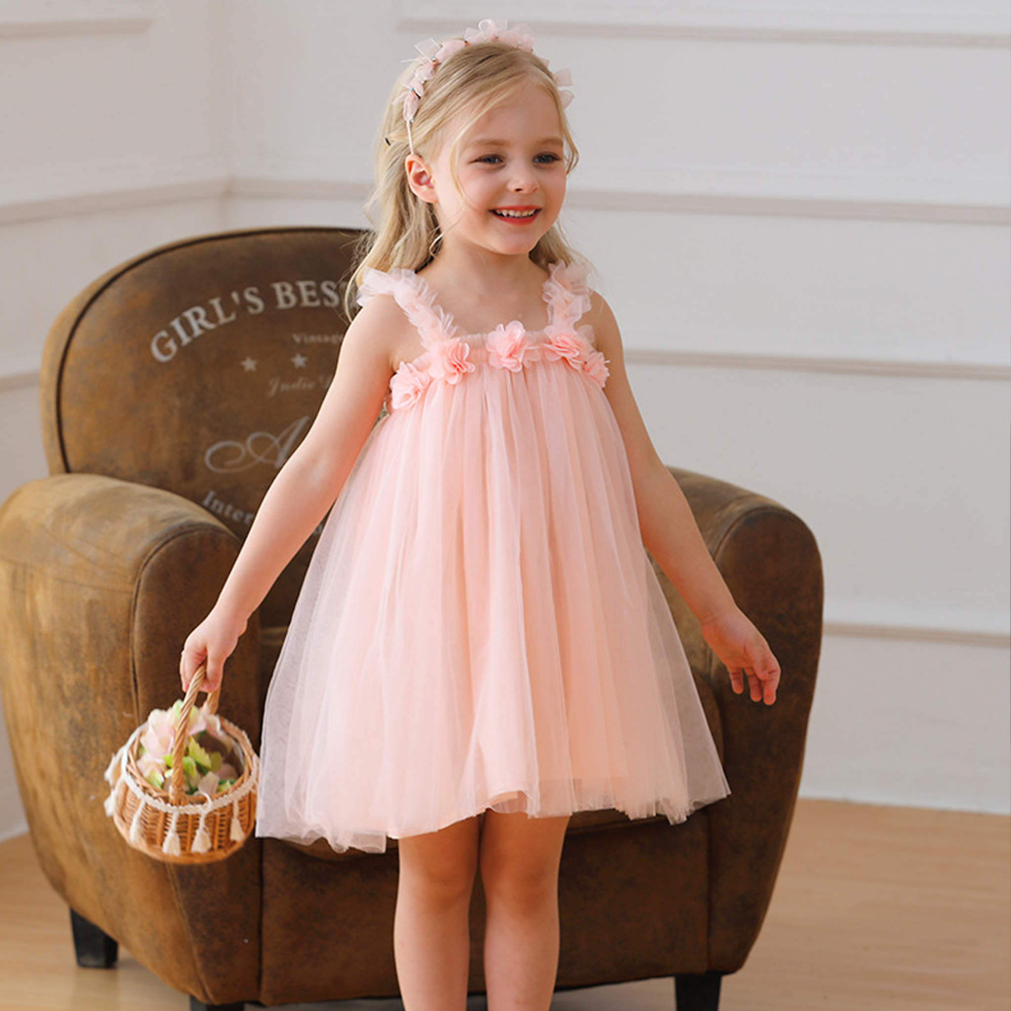 Mesh Rosette Sleeveless Midi Dresses - image 10